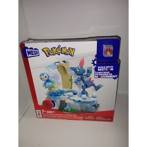 Mega Pokemon • Piplup & Sneasel's Snow Day. 183 Pieces. Build With Motion.